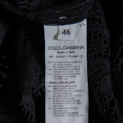 Pre Owned Dolce & Gabbana Black Lace Full Circle Maxi Skirt L