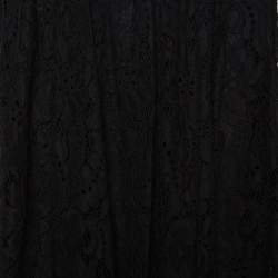 Pre Owned Dolce & Gabbana Black Lace Full Circle Maxi Skirt L