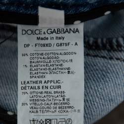 Pre Owned Dolce & Gabbana Light Blue Denim Tapered Leg Jeans S