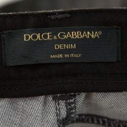Dolce & Gabbana Grey Polka Dot Denim Skinny Jeans XS
