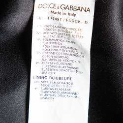 Pre Owned تونيك دولتشي أند غابانا كريب أخضر دانتيل مزين بأكمام طويلة مقاس صغير جدًا - إكس سمول