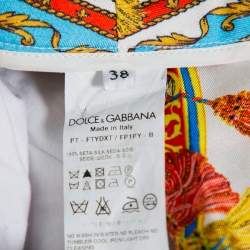 Pre Owned Dolce and Gabbana Multicolor Sicilian Print Pants S