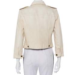 Pre Owned Dolce & Gabbana Vintage Beige Denim Button Front Jacket M
