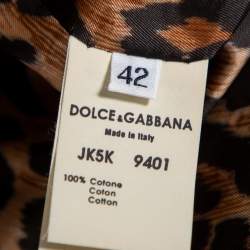 Pre Owned Dolce & Gabbana Vintage Beige Denim Button Front Jacket M
