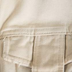 Pre Owned Dolce & Gabbana Vintage Beige Denim Button Front Jacket M