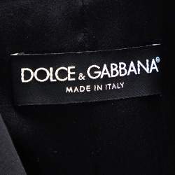 Pre Owned Dolce & Gabbana Black Wool Lace Up Detail Button Front Blazer XS