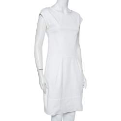 Pre Owned Dolce & Gabbana White Denim Mini Dress S