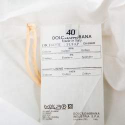 Pre Owned Dolce & Gabbana White Denim Mini Dress S