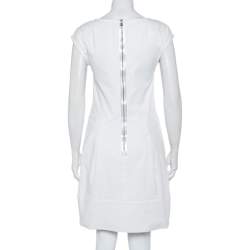Pre Owned Dolce & Gabbana White Denim Mini Dress S