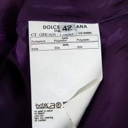 Pre Owned Dolce & Gabbana Vintage Pink Brocade Button Front Coat M