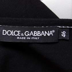 Pre Owned Dolce & Gabbana Black Cotton Long Sleeve T-Shirt L