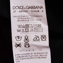 Pre Owned Dolce & Gabbana Black Cotton Long Sleeve T-Shirt L