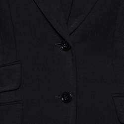 Pre Owned Dolce & Gabbana Black Wool Button Front Blazer S