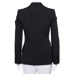 Pre Owned Dolce & Gabbana Black Wool Button Front Blazer S