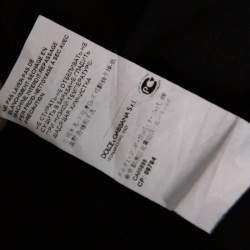 Pre Owned Dolce & Gabbana Black Floral Printed Cotton Ruffled Hem Sleeveless Mini Dress M