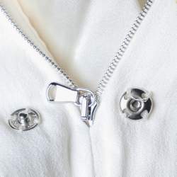 مملوكة مسبقًا Dolce & Gabbana Cream Fish Printed Crepe A-Line Midi Skirt S