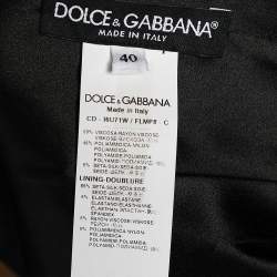 Pre Owned Dolce & Gabbana Magenta Lace Contrast Satin Trim Ruched Sleeveless Mini Dress S