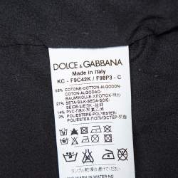 Pre Owned Dolce & Gabbana Black Sequin Embellished Knit Zip Front Jacket L