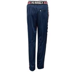 Pre Owned Dolce & Gabbana Bicolor Mania Printed Jersey  & Logo Intarsia Knit Trim Track Pants M