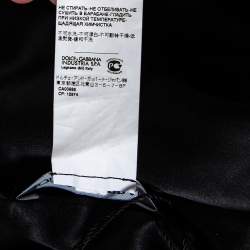 Pre Owned فستان قصير دولتشي قصير بلا أكمام حرير طباعة حيوان مونوكروم مقاس متوسط