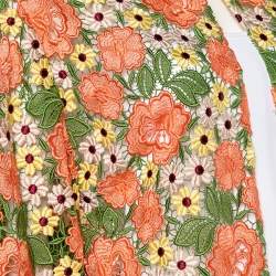 Pre Owned Dolce & Gabbana Multicolor Floral Lace Hook Front Shrug M