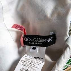 Pre Owned Dolce & Gabbana Mojolica Print Cotton Poplin Mini Dress S