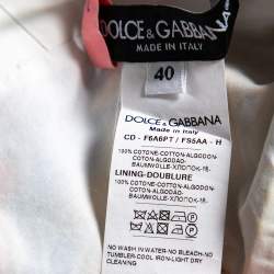 Pre Owned Dolce & Gabbana Mojolica Print Cotton Poplin Mini Dress S