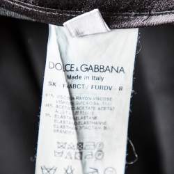 Pre Owned Dolce & Gabbana Black Crepe Skirt Overlap Trousers L 