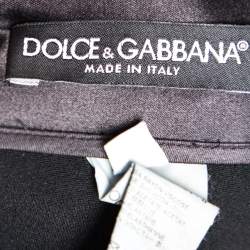 Pre Owned Dolce & Gabbana Black Crepe Skirt Overlap Trousers L 