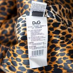 Pre Owned D&G Navy Blue Mohair Denim Trim Detail Button-Up Mini Skirt S 