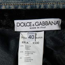 Pre Owned Dolce & Gabbana Vintage Blue Denim Corset Dress S