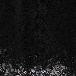 Pre Owned Dolce & Gabbana Black Lace Knee Length Skirt S