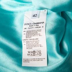 Pre Owned Dolce & Gabbana Multicolor Floral Printed Crepe Midi Skirt M