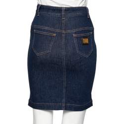 Pre Owned Dolce & Gabbana Blue Denim Short Skirt XS