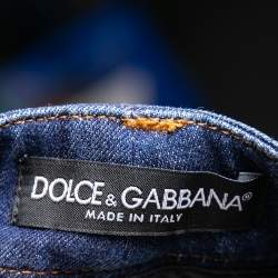 Pre Owned Dolce & Gabbana Blue Denim Short Skirt XS