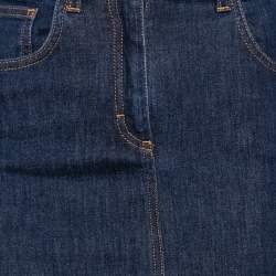 Pre Owned Dolce & Gabbana Blue Denim Short Skirt XS