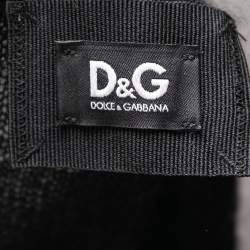 Pre Owned Dolce & Gabbana Black Wool And Knit Bodycon Skirt Detailed Midi Dress S