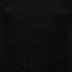 Pre Owned Dolce & Gabbana Black Wool And Knit Bodycon Skirt Detailed Midi Dress S