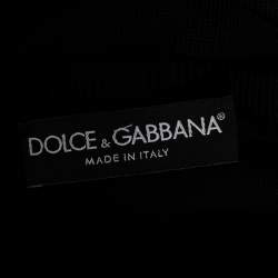 Pre Owned Dolce & Gabbana Black Wool Floral Embroidered Button Front Cardigan M