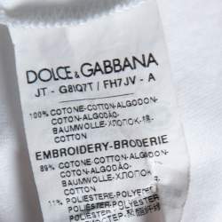 Pre Owned Dolce & Gabbana White Boycott Cotton Short Sleeve T-Shirt M