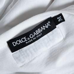 Pre Owned Dolce & Gabbana White Boycott Cotton Short Sleeve T-Shirt M