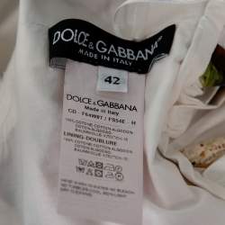 Pre Owned Dolce & Gabbana White Ice Cream Printed Cotton Mini Dress M