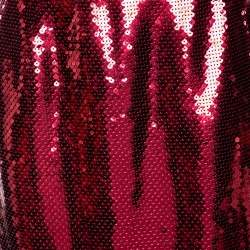 Pre Owned Dolce & Gabbana Red Sequin Embellished Flared Hem Detailed Skirt M