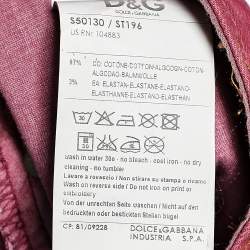 Pre Owned D&G Onion Pink Denim Low Rise Regular Fit Jeans M