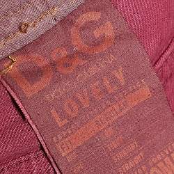 Pre Owned D&G Onion Pink Denim Low Rise Regular Fit Jeans M
