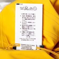 Pre Owned Dolce & Gabbana Yellow Satin Sleeveless Belted Dress S 