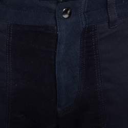 Pre Owned Dolce & Gabbana Navy Blue Cotton Biker Sweatpants M