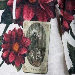 Pre Owned Dolce & Gabbana Multicolored Floral Print Brocade Hoodie M 