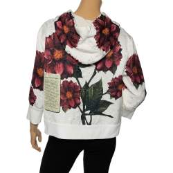 Pre Owned Dolce & Gabbana Multicolored Floral Print Brocade Hoodie M 