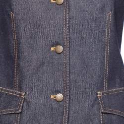 Pre Owned Dolce & Gabbana Vintage Blue Denim Single Breasted Blazer S